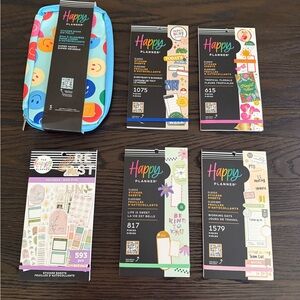 Happy Planner Sticker Book Bundle + Storage Case | NWT